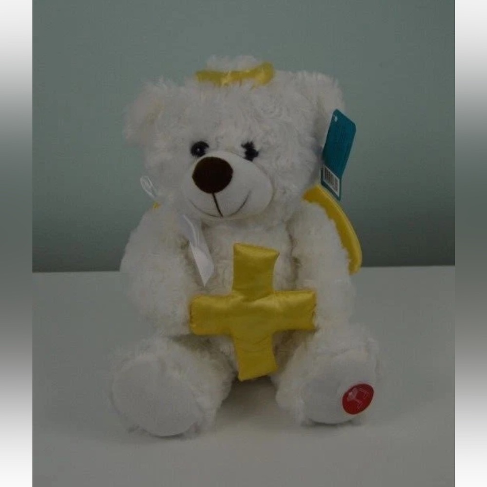 Gabi Toy Angel Teddy Bear Plush Stuffed Animal White Sound The Lord's Prayer